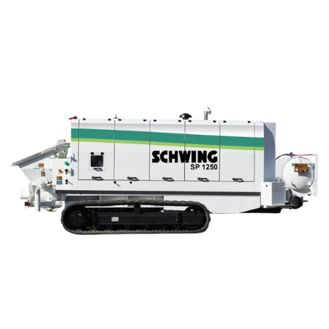 Schwing SPTM 1250 Trailer Concrete Pump | Tier 4 Final Engine, Compact Design, High Precision