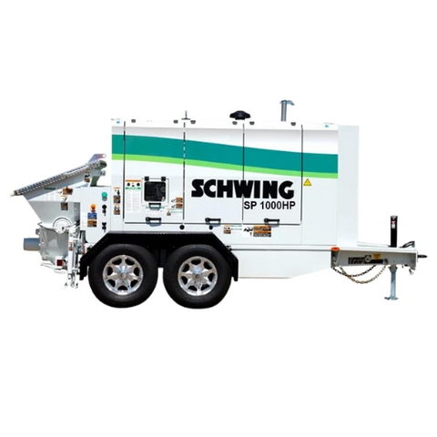Schwing SP 1000 HP Concrete Pump | Trailer-Mounted High-Performance Solution