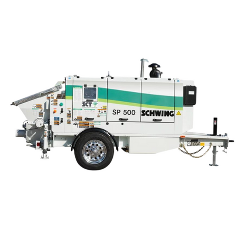 Schwing SP 500 Trailer Pump | Tier 4 Final Engine | Lightweight and Efficient Concrete Pump